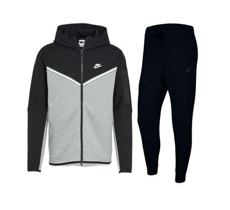 nike tech broek zwart grijs|nike tech pak.